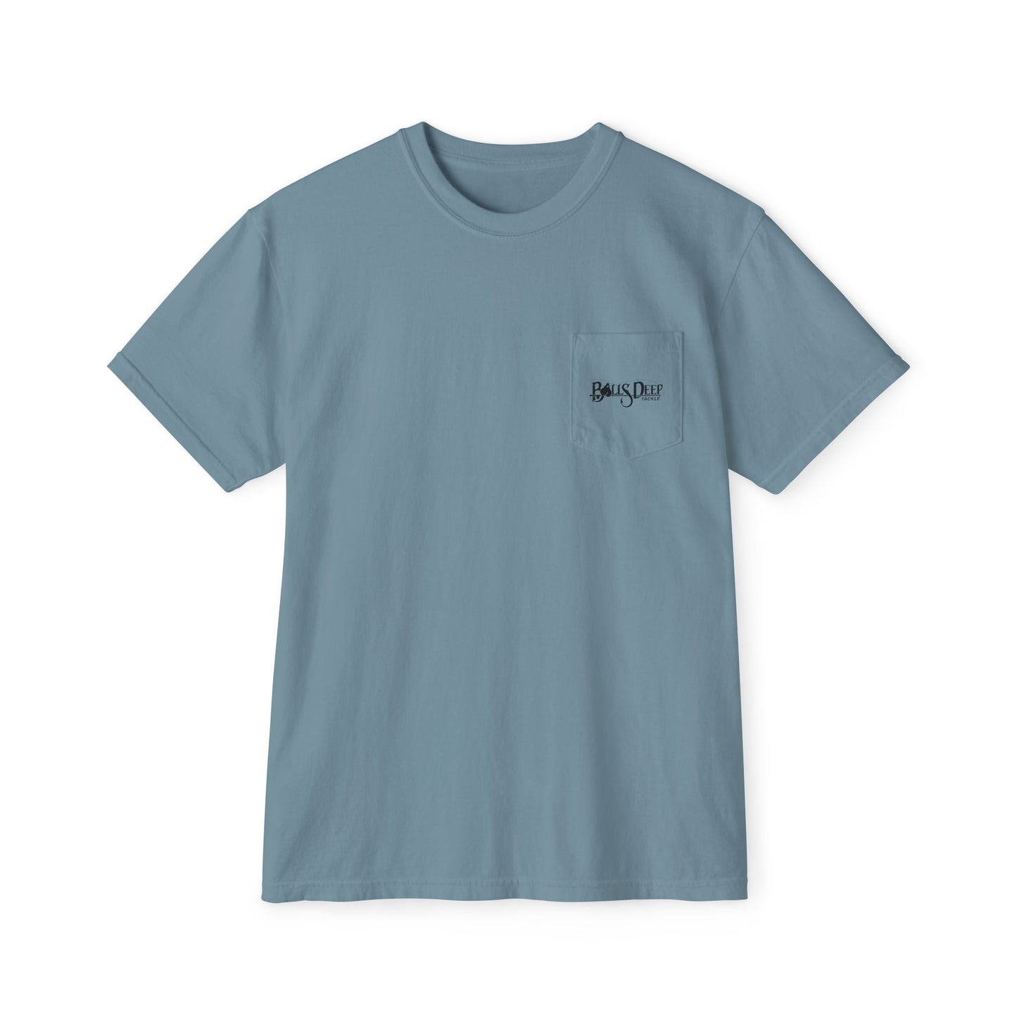 Balls Deep Tackle Signature Logo Pocket Tee (Comfort Colors)