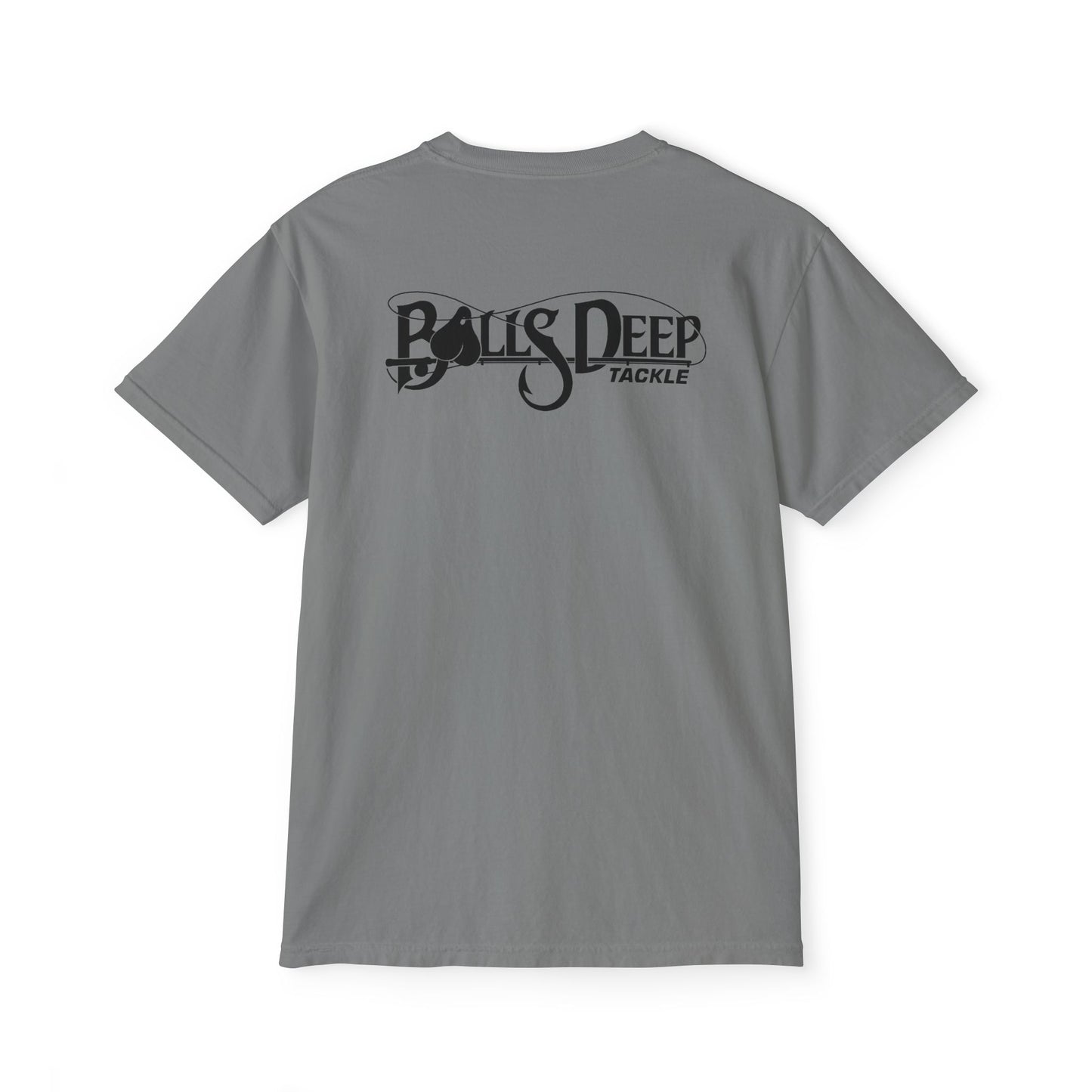 Balls Deep Tackle Signature Logo Pocket Tee (Comfort Colors)