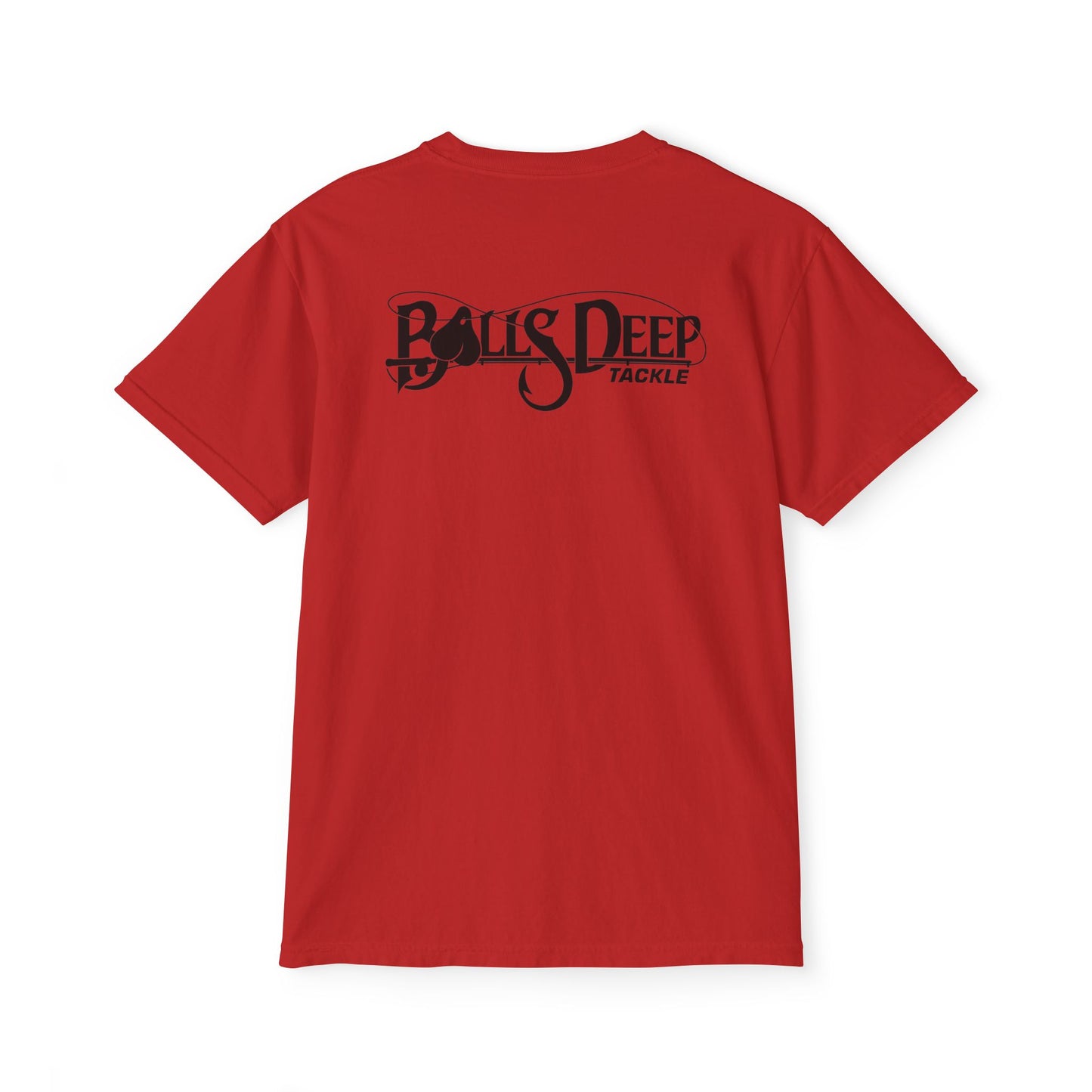 Balls Deep Tackle Signature Logo Pocket Tee (Comfort Colors)