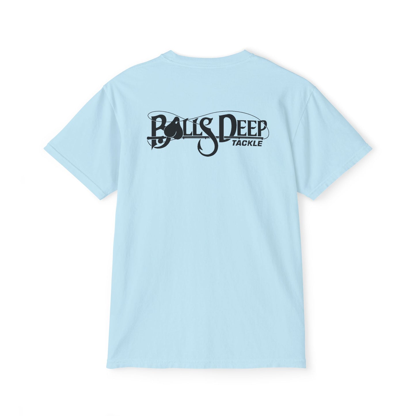 Balls Deep Tackle Signature Logo Pocket Tee (Comfort Colors)