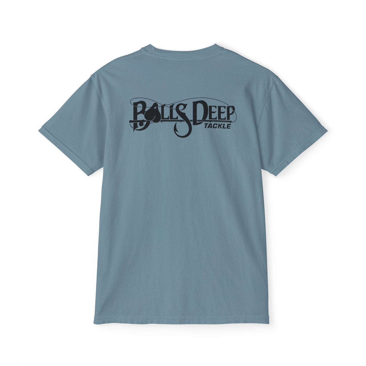 Balls Deep Tackle Signature Logo Pocket Tee (Comfort Colors)