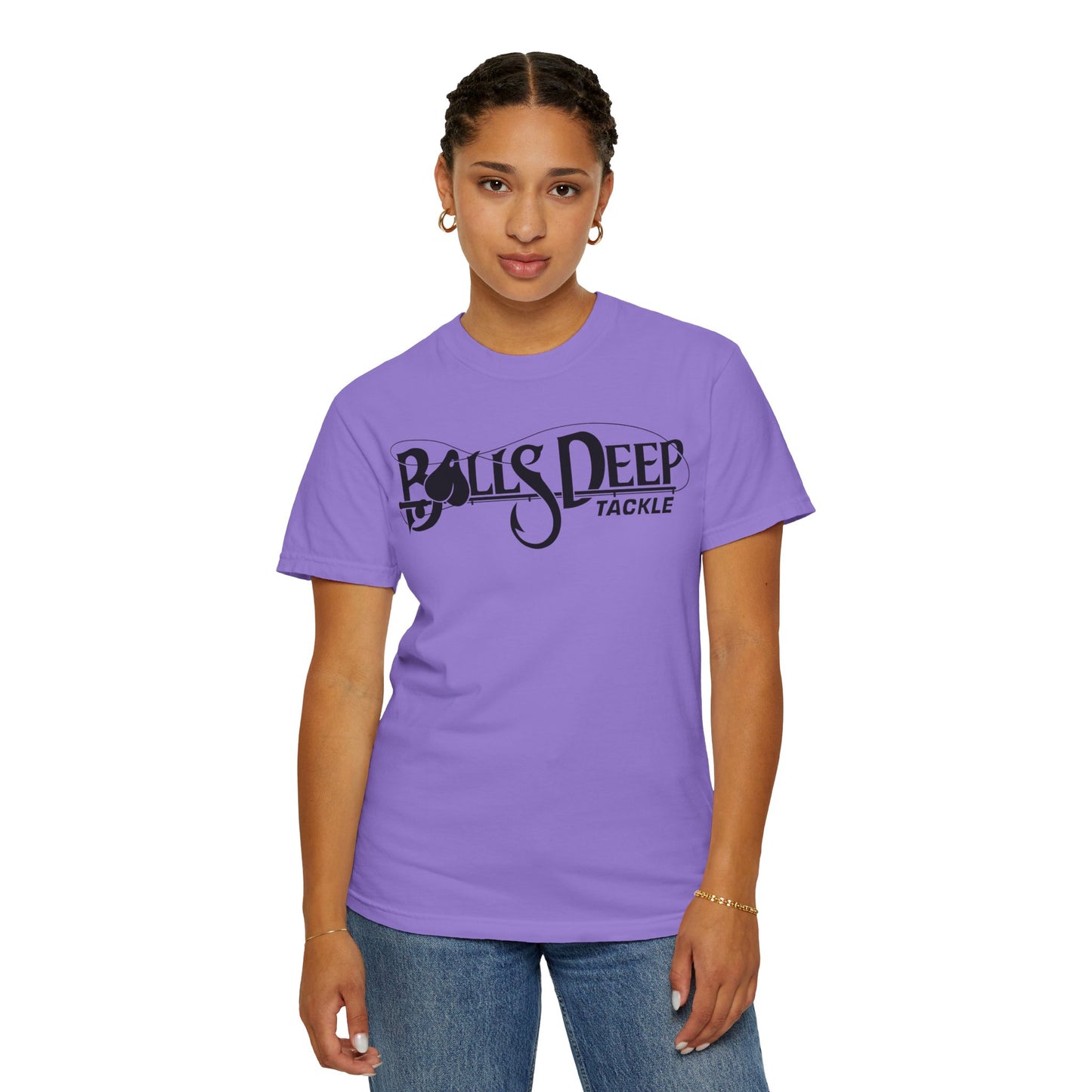 Balls Deep Tackle Women's Signature Logo Tee (Comfort Colors)