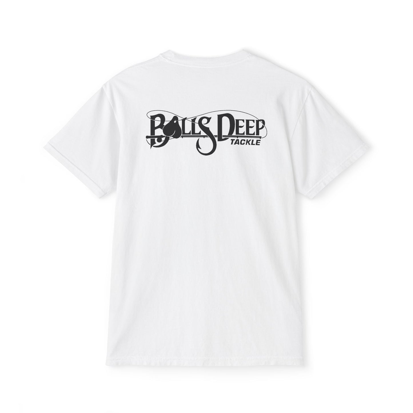 Balls Deep Tackle Signature Logo Pocket Tee (Comfort Colors)