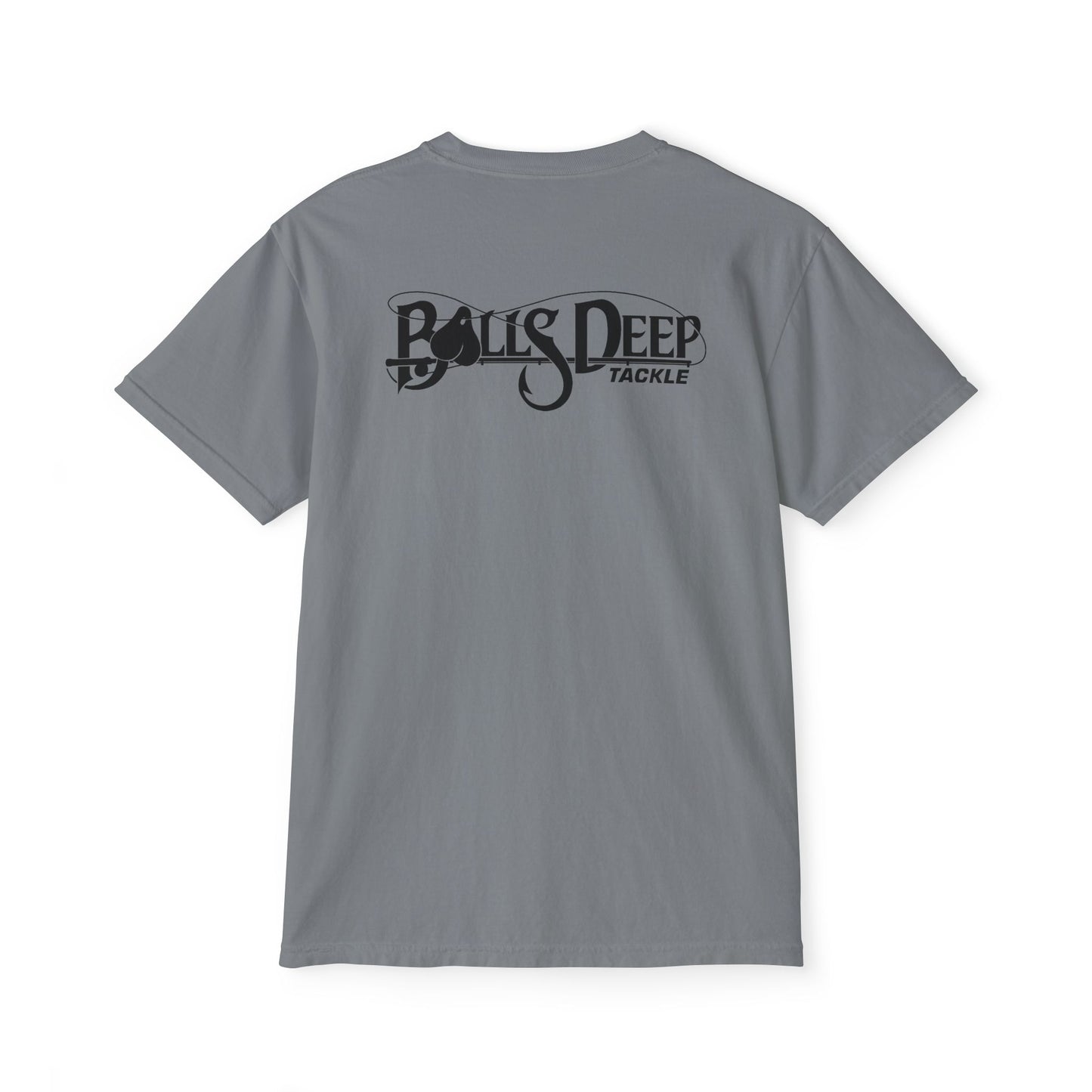 Balls Deep Tackle Signature Logo Pocket Tee (Comfort Colors)