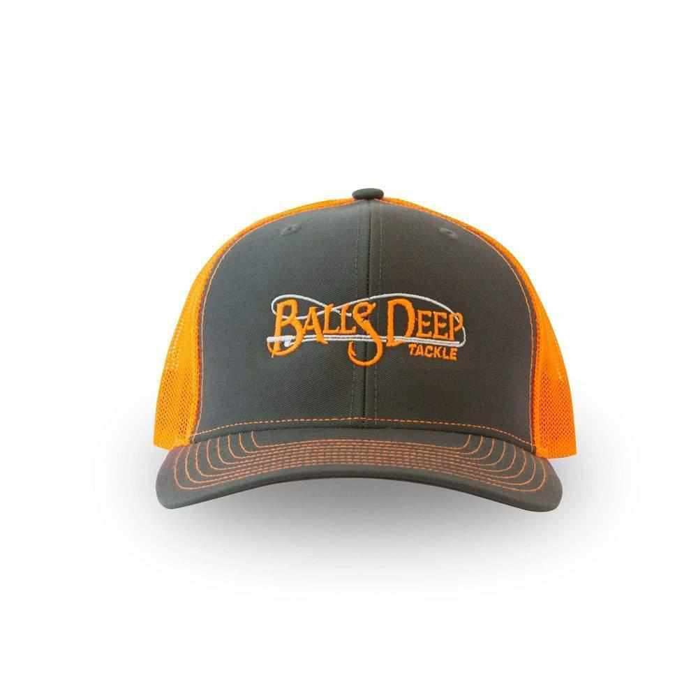 https://ballsdeeptackle.com/cdn/shop/products/balls-deep-tackle-funny-fishing-shirts-and-hats-fishing-gifts-for-men-neon-orangecharcoal-snapback-hats-27835622.jpg?v=1648048760&width=1445